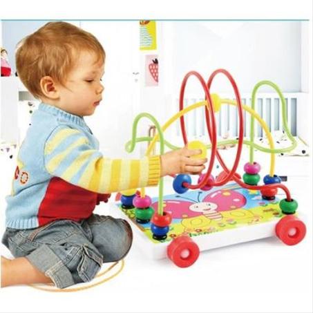 Circuit de Motricité en Bois Jouet de Insecte Boulier