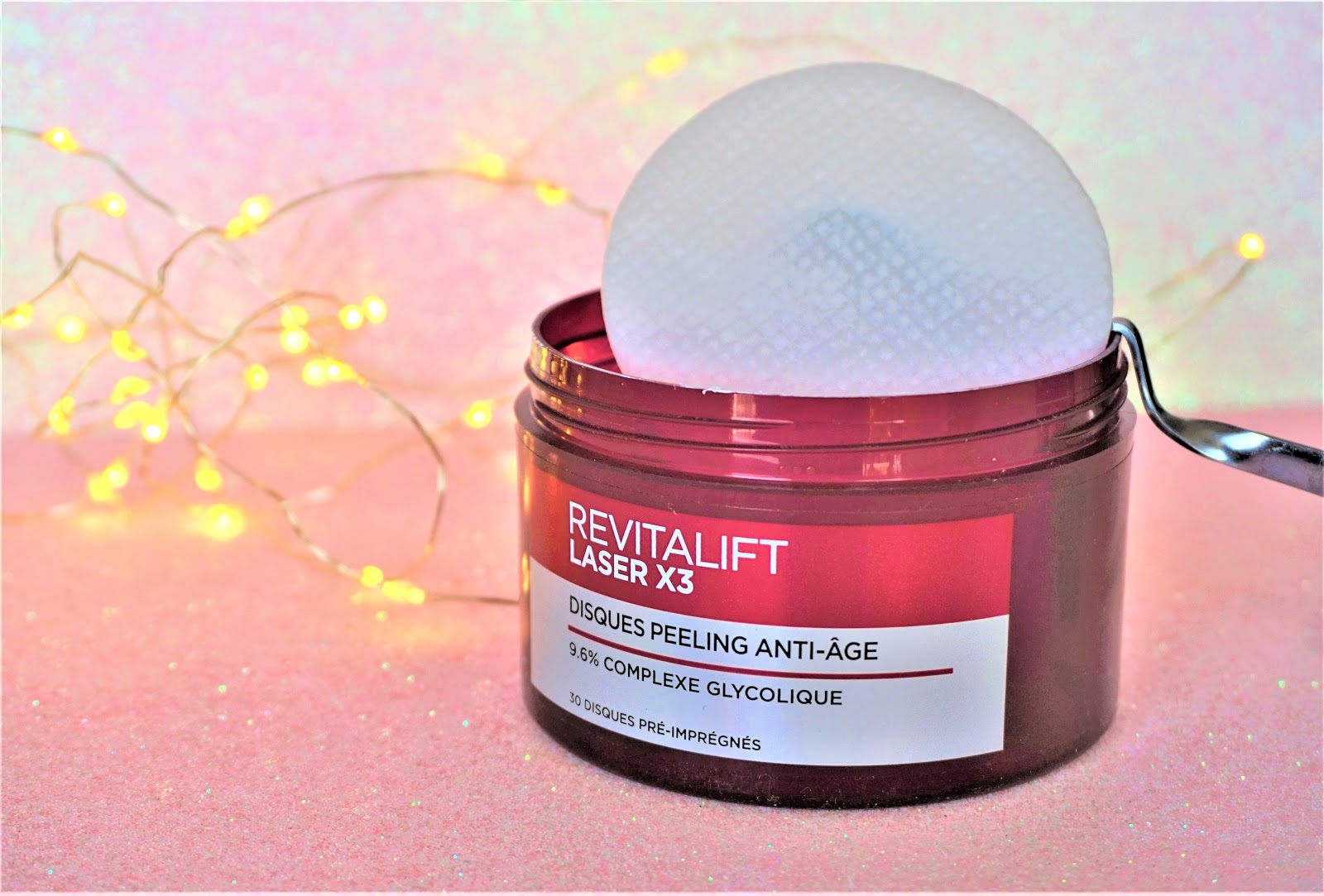 L’Oréal Paris – Disques Peeling Anti-Âge (x 30) – Revitalift Laser X3 – À l’acide Glycolique