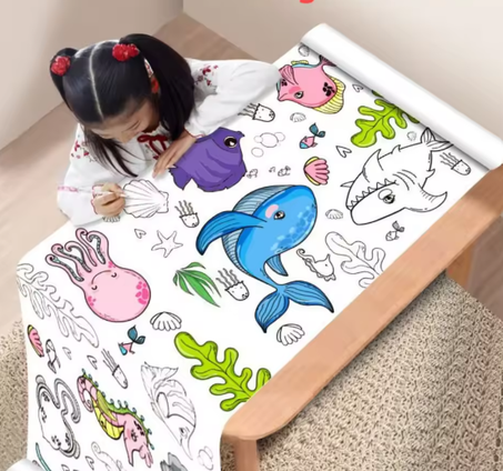 10 متر من ورق التلوين لتنمية مهارات طفلك