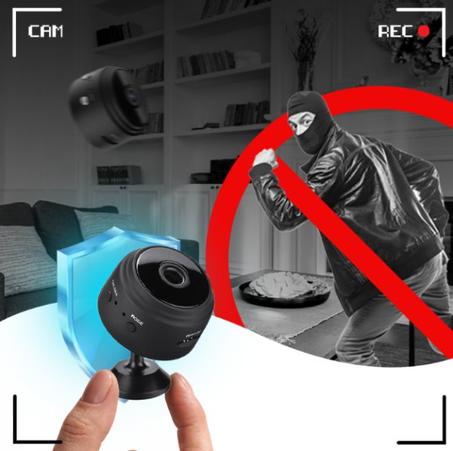 Cámara Mini A9 1080p – Gran Angular, Inalámbrica, Seguridad y Vigilancia, Wifi, Batería Integrada