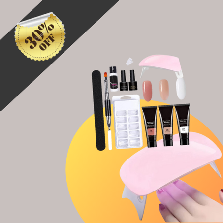 طقم جل للعناية بالأظافر  Nail Extension Gel Kit