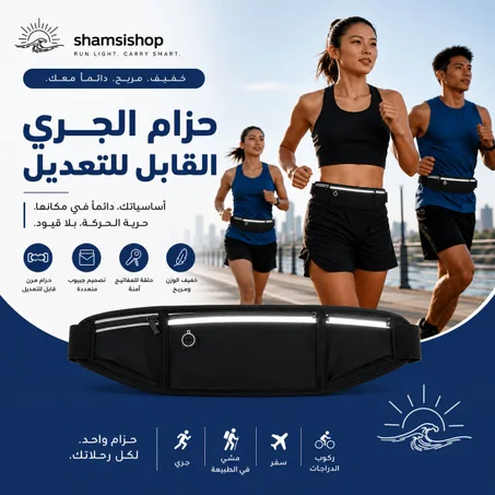 حزام رياضي عملي لحمل الهاتف والمستلزمات