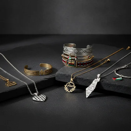 الإكسسوارات سلاسل واساور فلسطينية