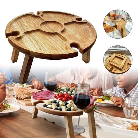 Mesa de picnic de madera para vino 🤩
