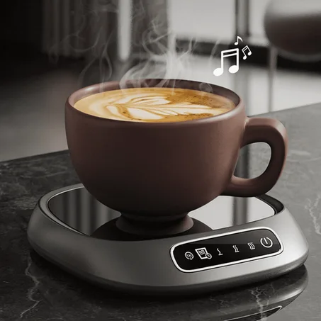 Chauffe-tasse à café 3 Niveaux de Température | Ne buvez plus jamais votre café froid. 👉 Maintenez votre boisson chaude, tasse après tasse.