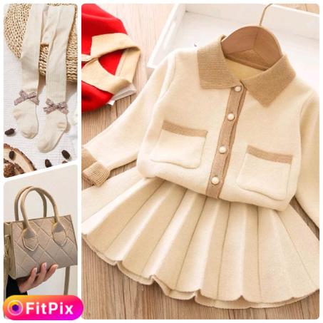 Tenue Aid 2023: veste + jupe+sac à main + collant