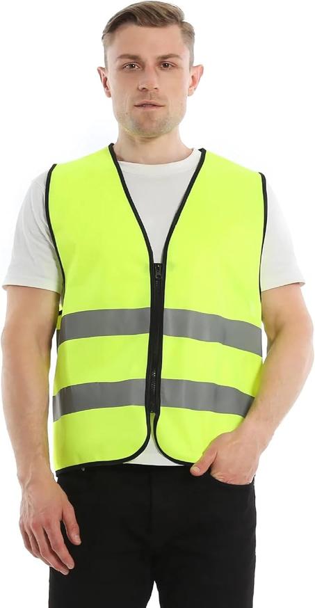 Chaleco de ingeniero (fabricado con materiales de alta calidad resistentes a desgarros y daños que garantizan una larga vida útil y un uso repetido sin la necesidad de reemplazarlo, amarillo)