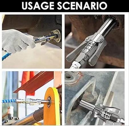 Raccord pour pistolet graisseur à ressort à dégagement rapide, compatible avec tous les graisseurs