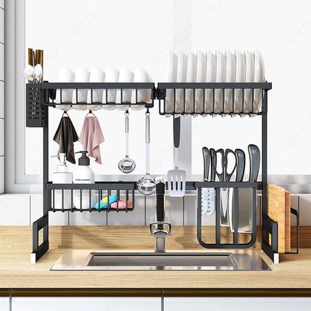 رفوف أطباق المطبخ من الفولاذ