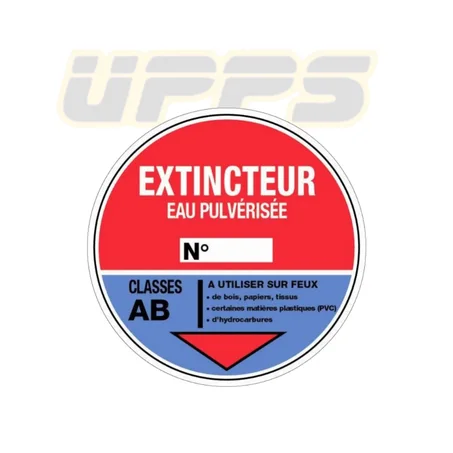 Plaque Siganlétique Extincteur à Eau Pulvérisée