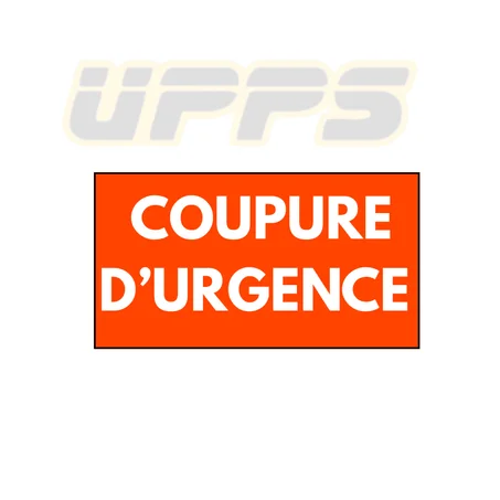 Plaque Signalétique Coupure D’urgence