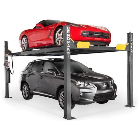 BENDPAK HD-9 Parking 4 Post Car Lift 9000 lb Capacity - Freestanding Design with Adjustable Runways and 220V Power Unit Included