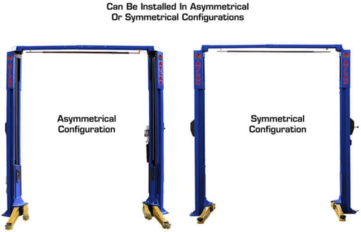 Atlas® Platinum PVL-10 ALI Certified Adj Height 2 Post Lift 10,000 lbs