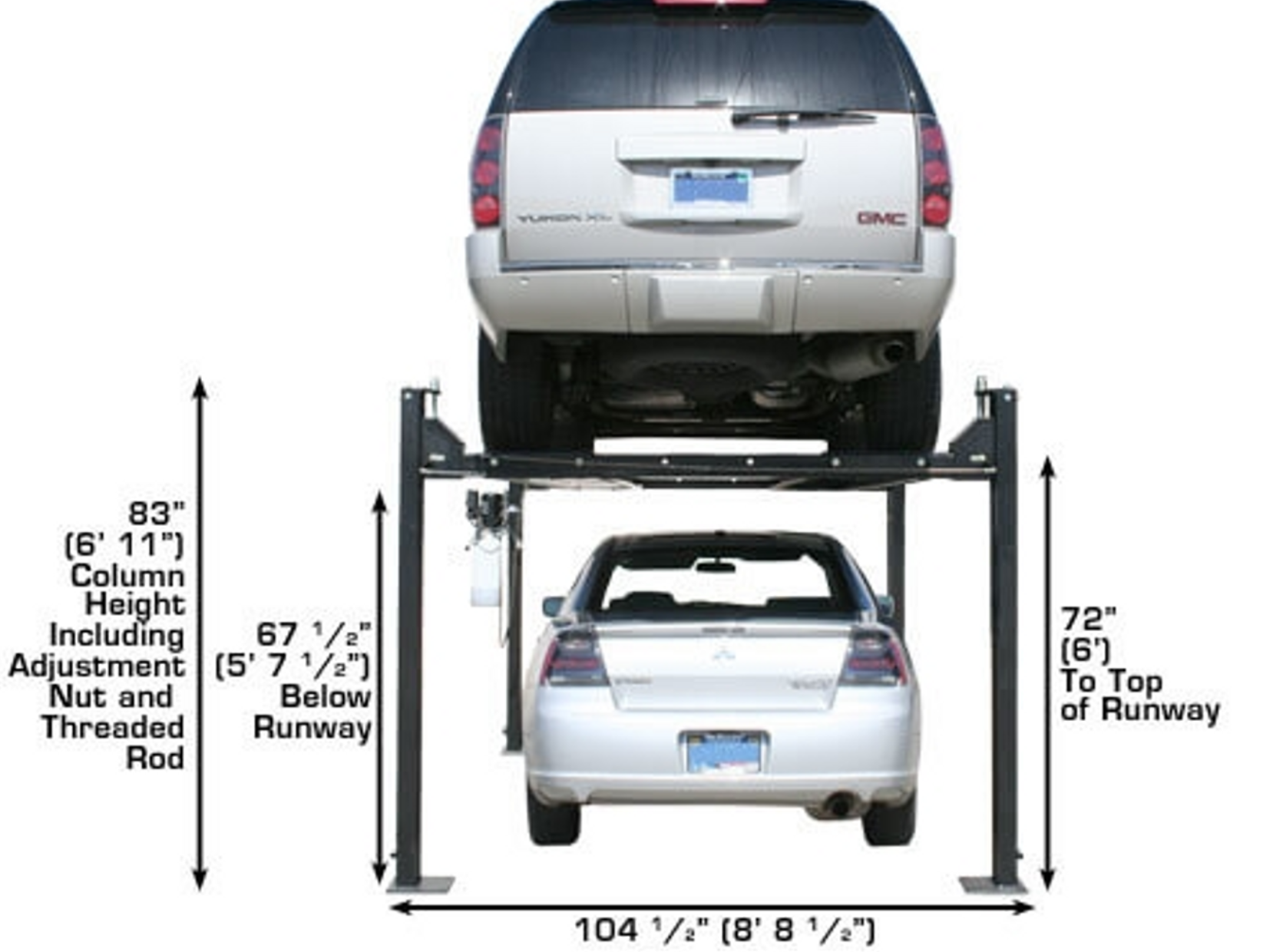 ATLAS 8,000 lbs 4 Post Lift Automotive Equipment Garage Pro8000
