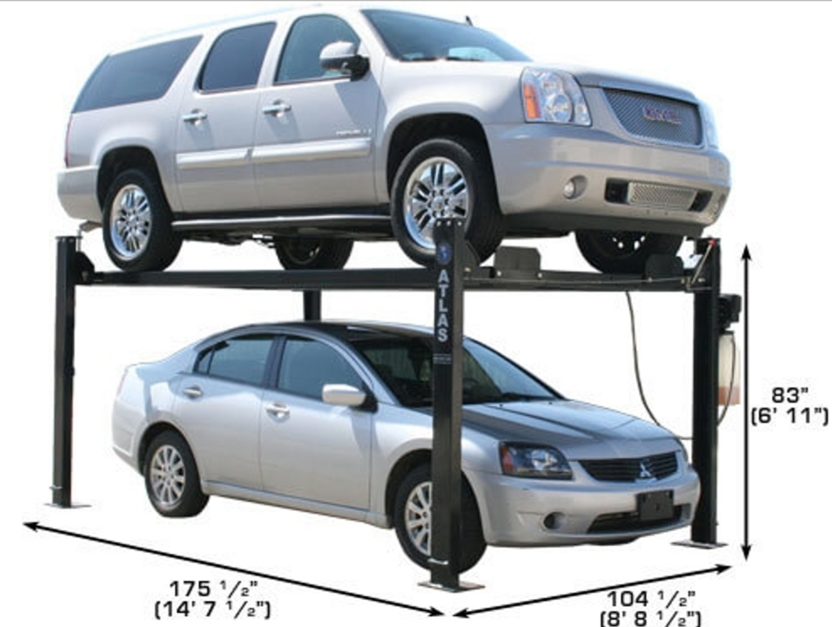 ATLAS 8,000 lbs 4 Post Lift Automotive Equipment Garage Pro8000