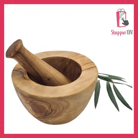 Mortier et Pilon en bois d'Olivier