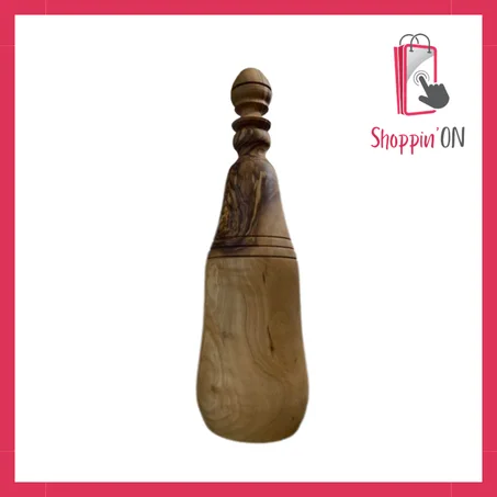 Bouteille d'huile  en bois d'olivier