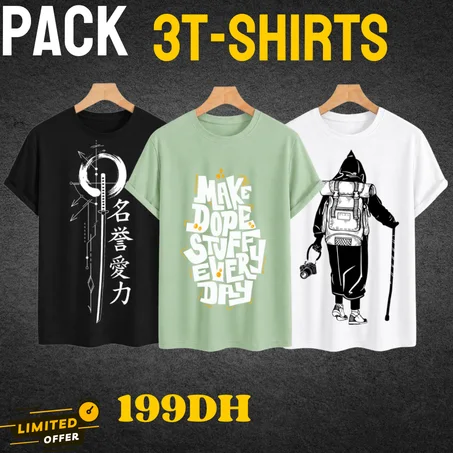 PACK 3T-SHIRTS NEW