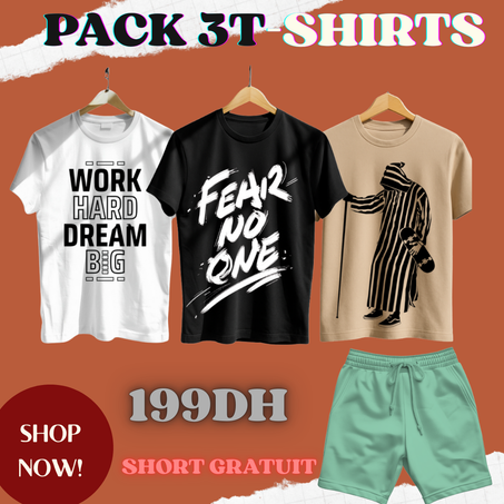 PACK 3T-SHIRTS+SHORT