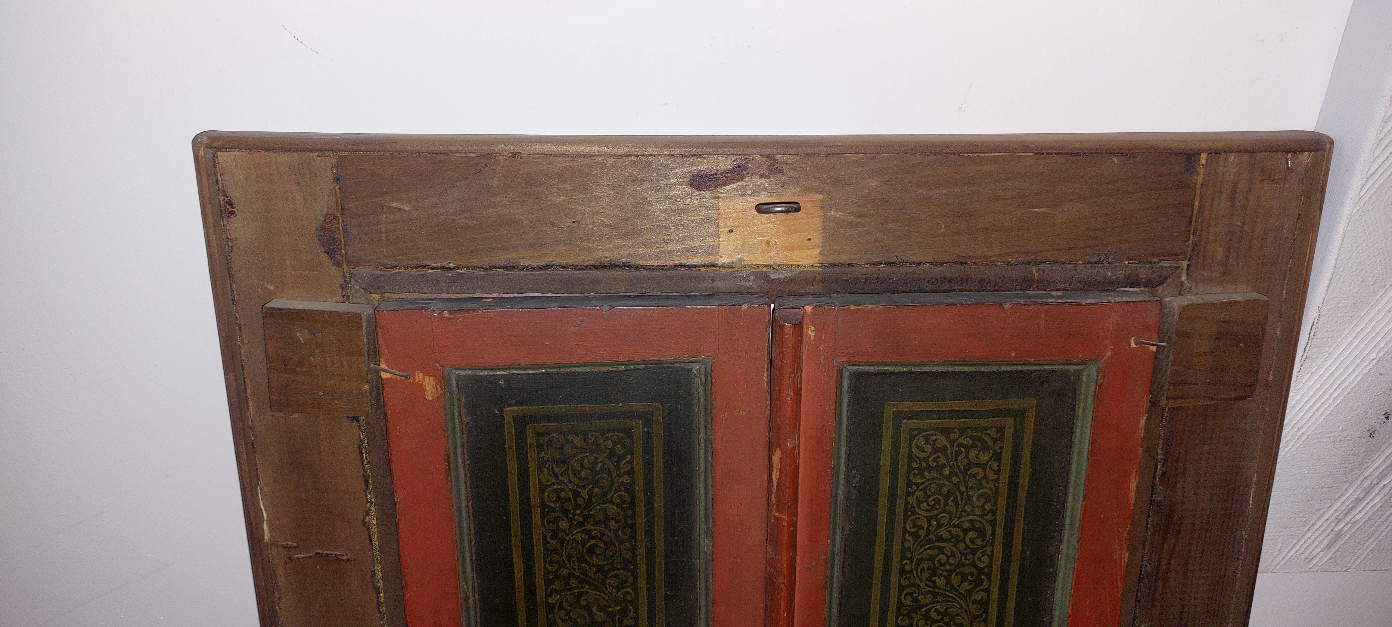 Antique oil in wood painting