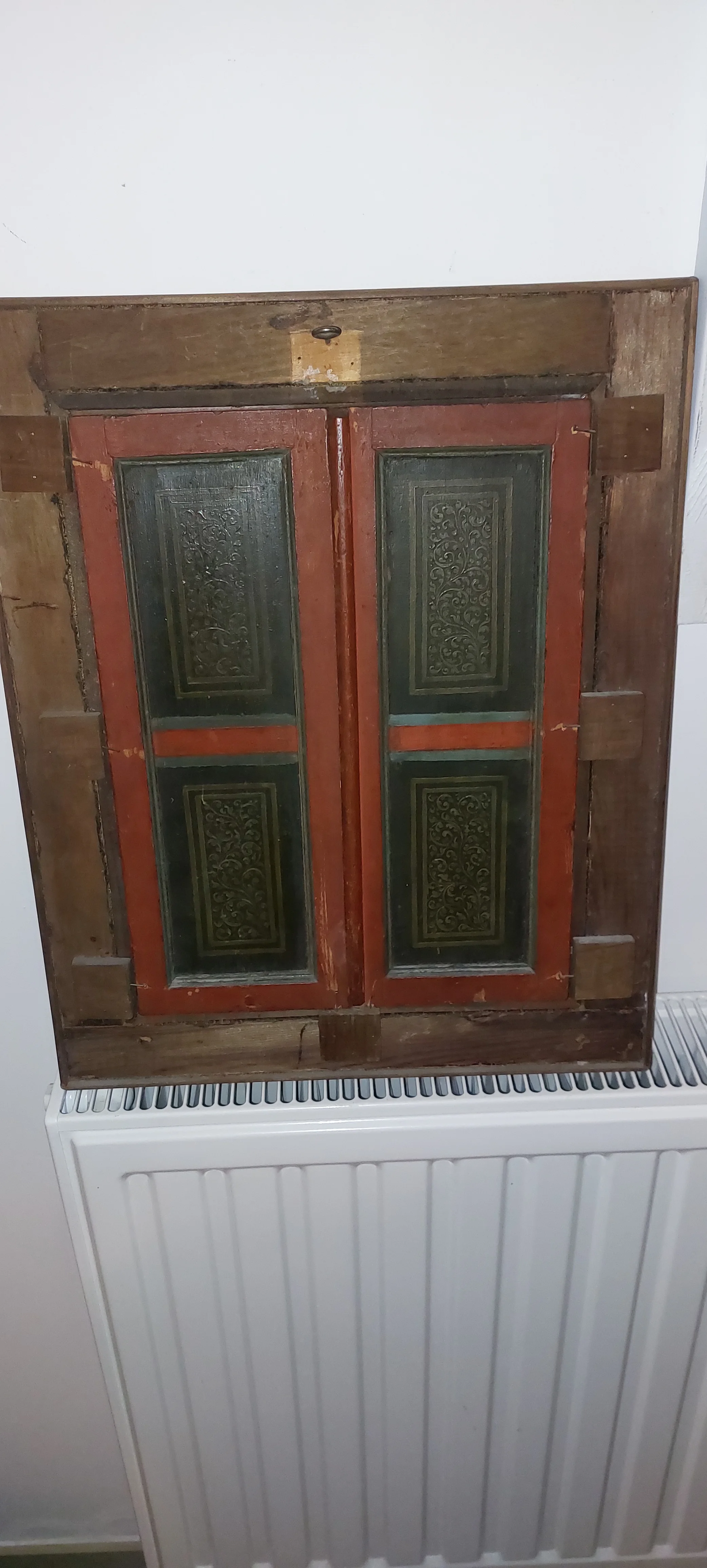 Antique oil in wood painting