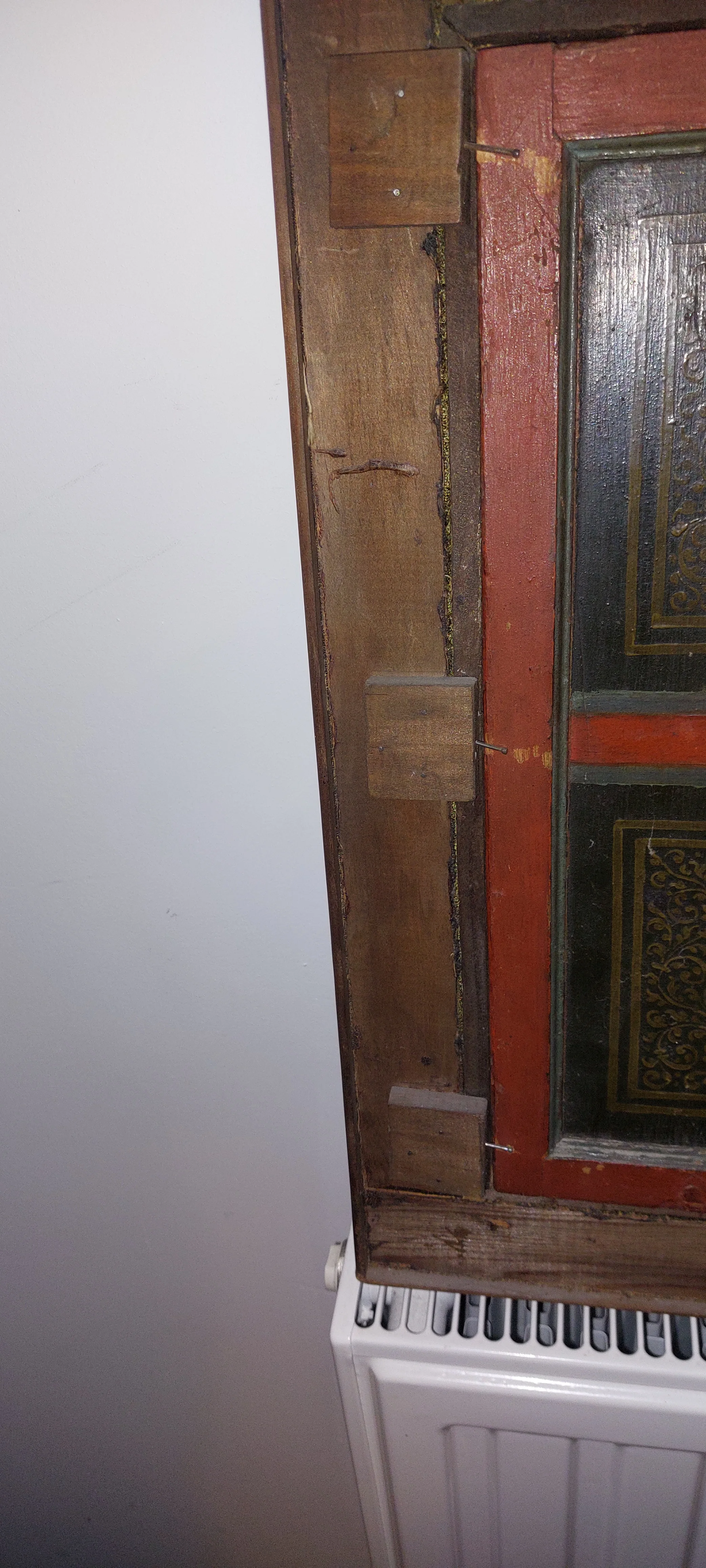Antique oil in wood painting