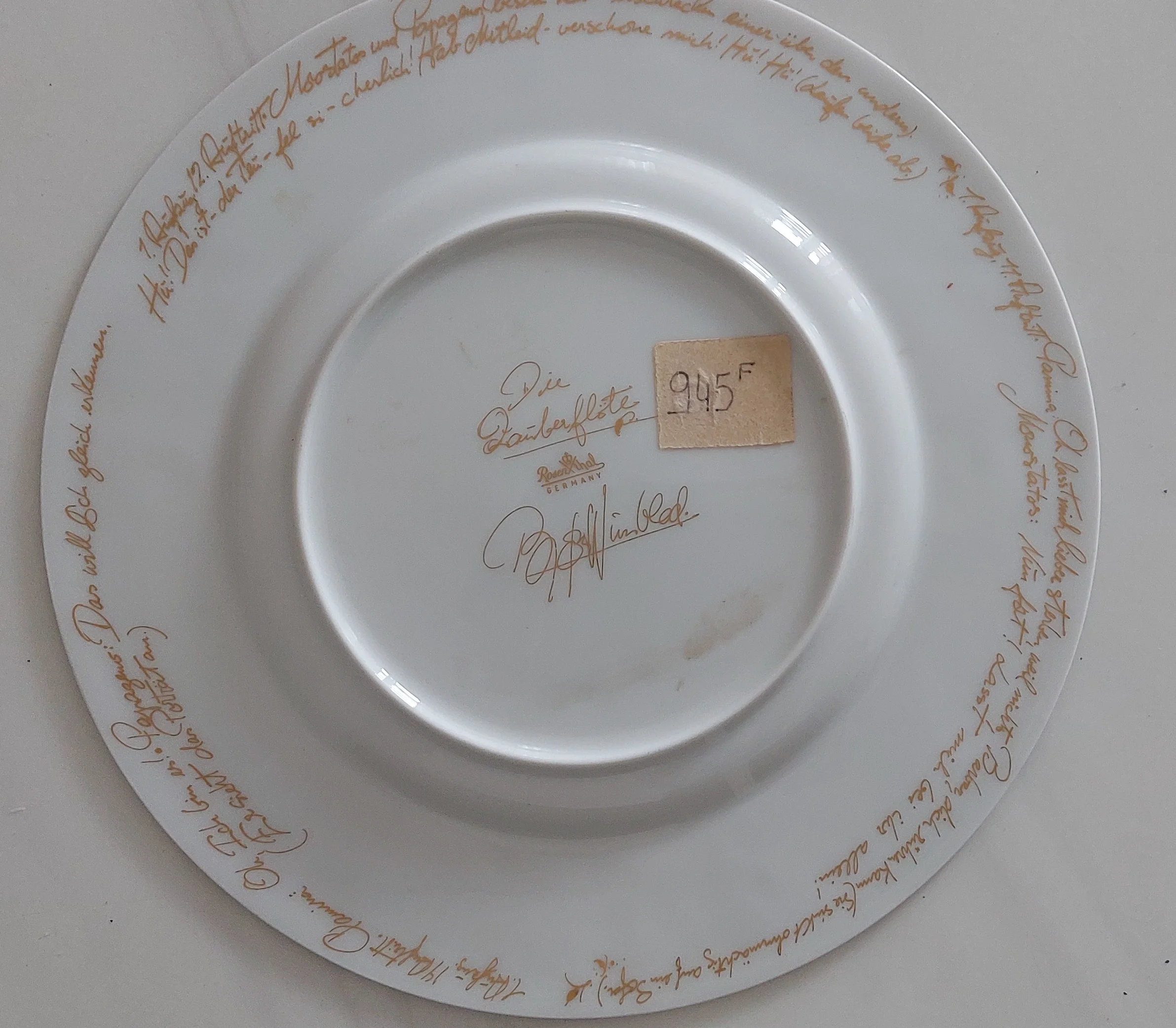 Wiinblad Bjorn - Rosenthal - Magic Flute service dish - Signed