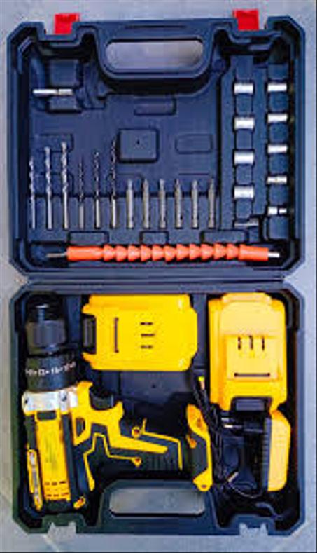 مثقاب كهربائي متعدد الاستخدامات مع حقيبة أدوات احترافية