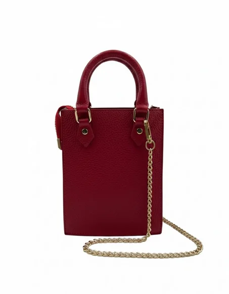 SAC SEAU BORDEAUX EN CUIR ORIGINAL