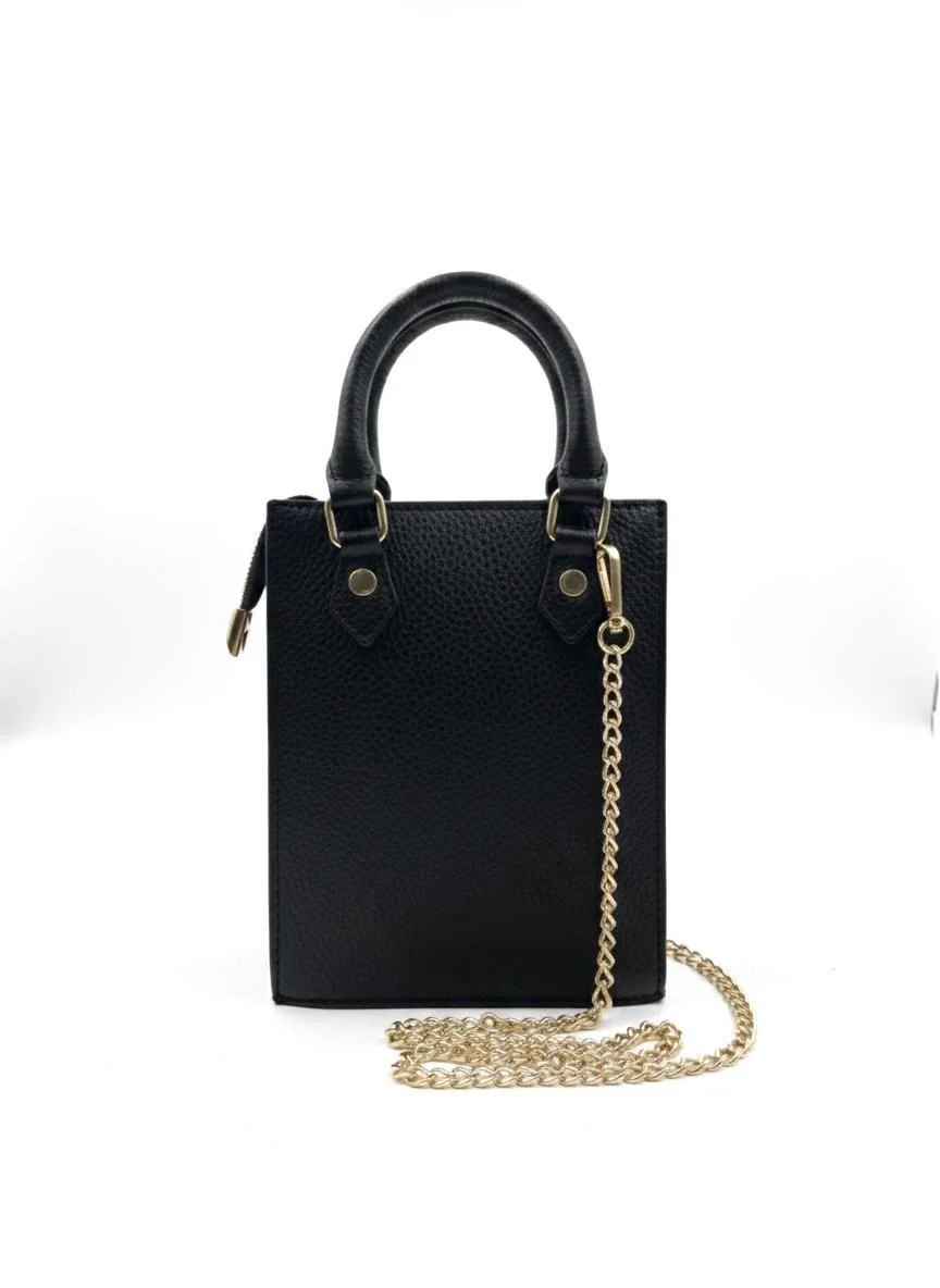 SAC SEAU NOIR EN CUIR ORIGINAL