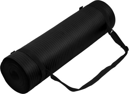 سجادة تمارين، سجادة لياقة بدنية من الفوم، سجادة يوغا، سجادة للتمارين الرياضية، حصيرة من بالانس فورم، أسود