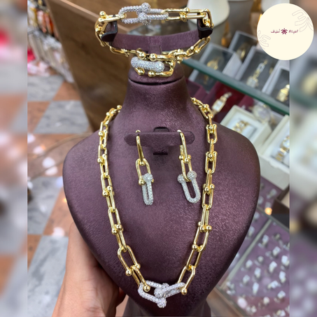 Parure 4 pieces acier inoxydable