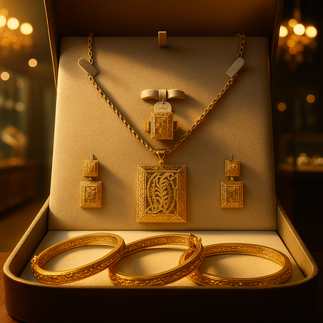 طقم مجوهرات بلاكيور فاخر بنقوش مستوحاة من التراث – فقط بـ269 درهم بدل 399 درهم