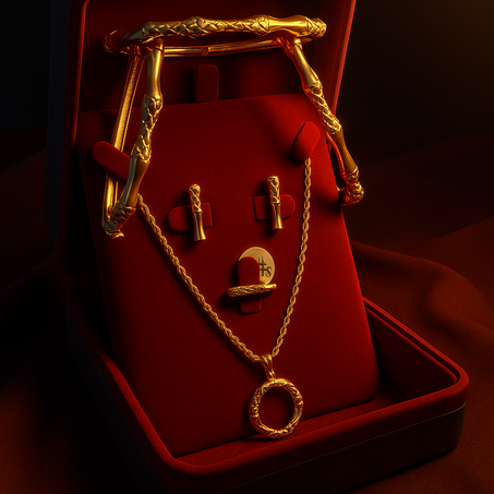 ✨ طقم بلاكيور ملكي بتصميم فاخر – تألقي بسحر الذهب ✨