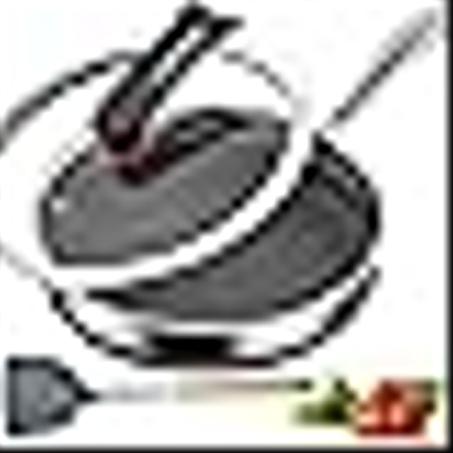 طاسة قلي من الستانلس ستيل بغطاء 30 سم ايه مايليندي فضي