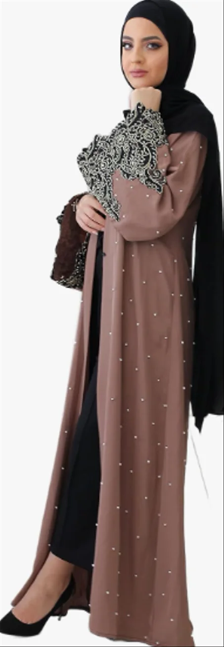 عباية نسائية فاخرة من النخبة بأزرار AJ1001A (عبوة من قطعة واحدة)