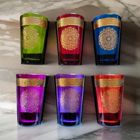 verres de thé colore