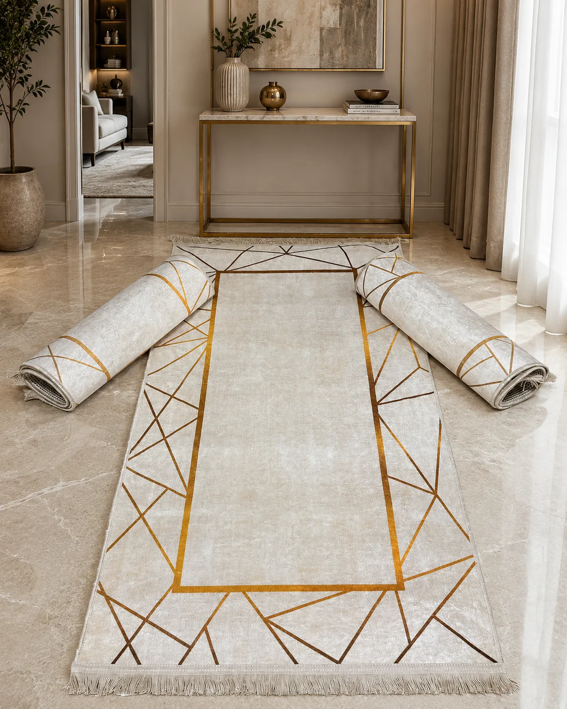 Tapis 3 piéce  – خيوط الذهب