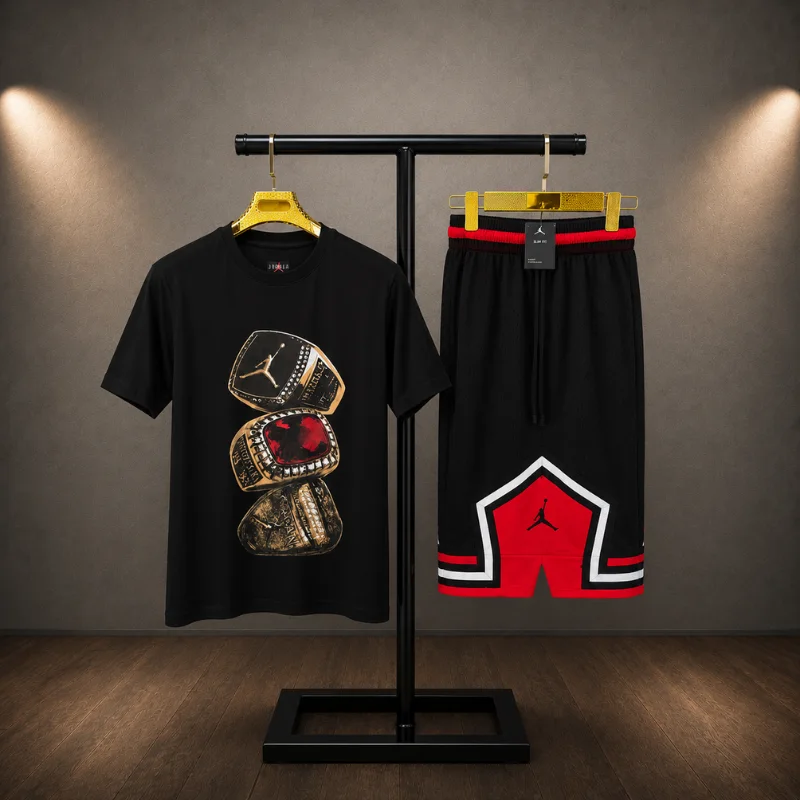 Black and White Ring Jordan Set