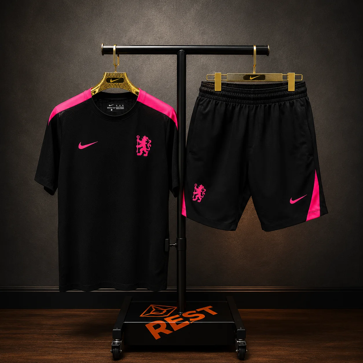 Ensemble Sport Homme Noir & Rose Premium