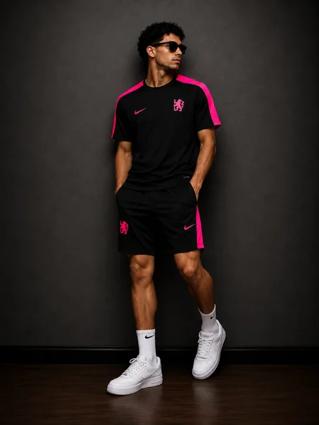 Ensemble Sport Homme Noir & Rose Premium