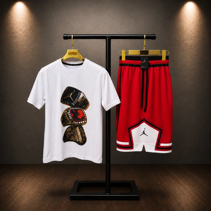 Black and White Ring Jordan Set