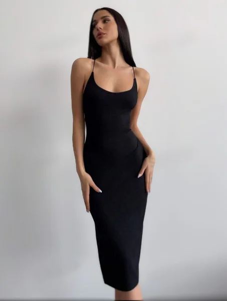 Robe Midi Simple Et Sexy Pour Femmes