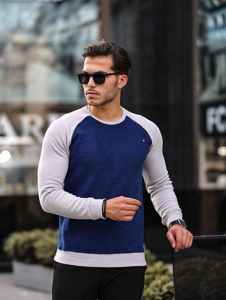 Raglan Sleeve Sweatshirt تيشيرت بيسبول رجالي بأكمام طويلة