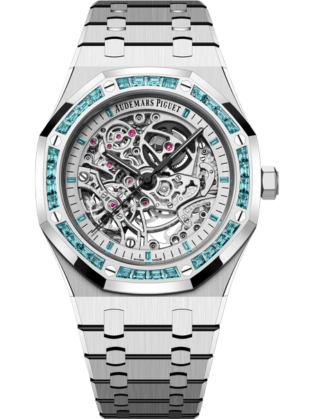 WATCH AUDEMARS PIGUET ROYAL OAK DOUBLE BALANCIER SQUELETTE ساعة أوديمار بيغيه رويال أوك دوبل بالانسييه سكلتون