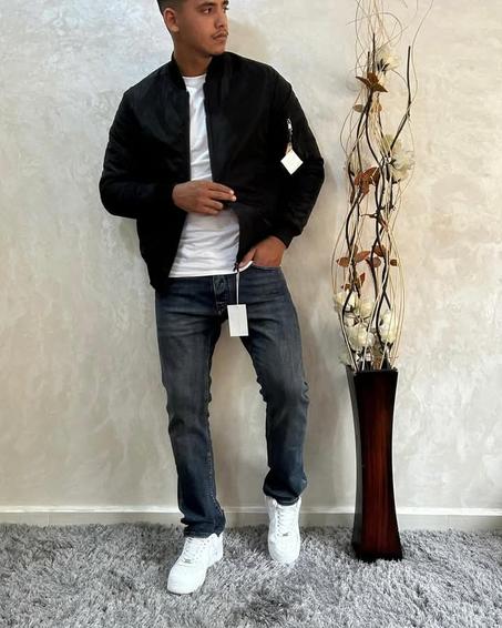 Bomber Jacket Side zipper جاكيت بومبر السحاب الجانبي