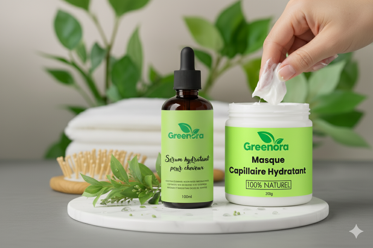 مجموعة Greenora الفاخرة للعناية بالشعر – ترطيب عميق ولمعان صحي طبيعي