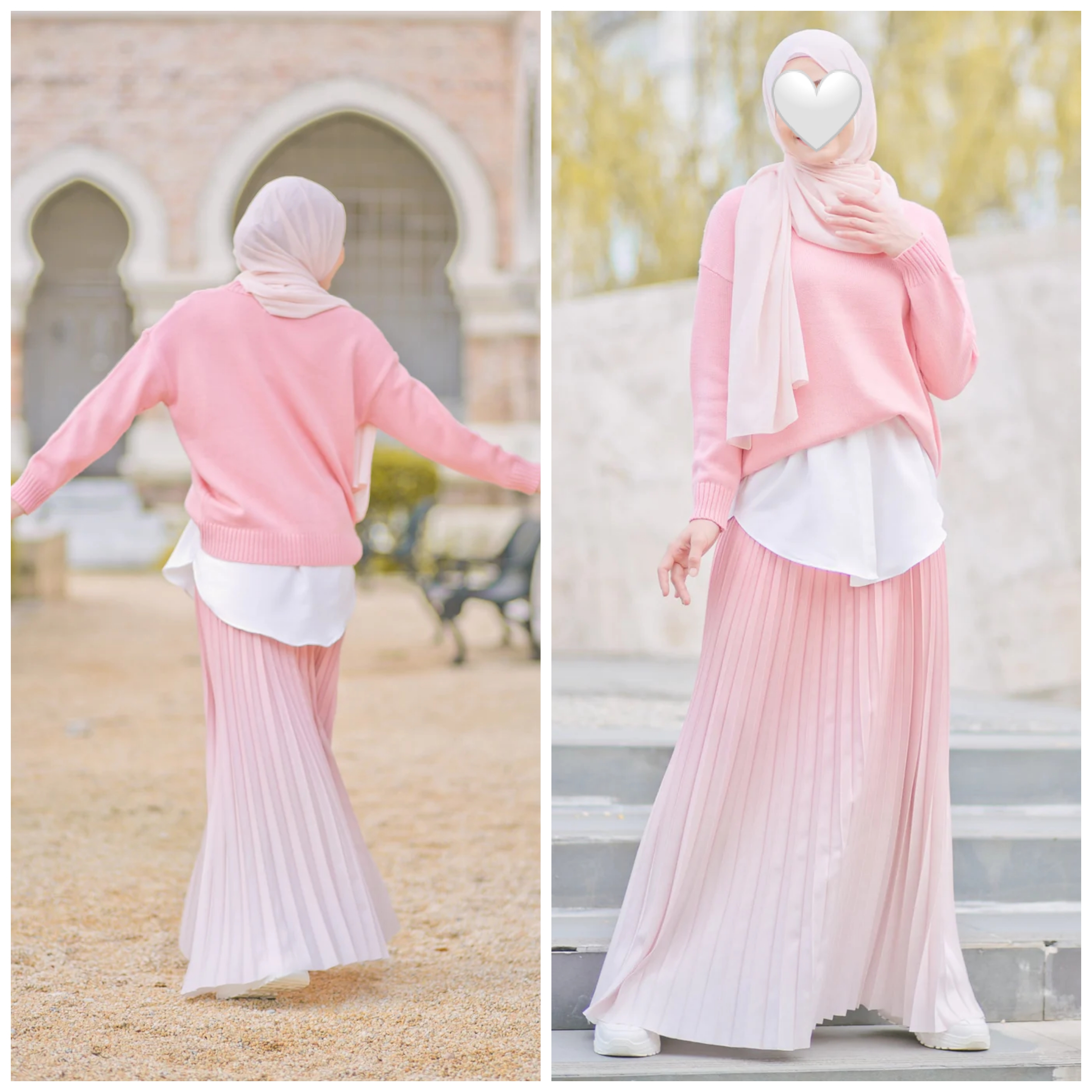 جونلة وقميص - زاوية جانبية