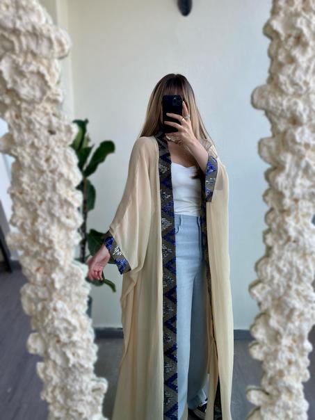 Kimono Beige Pailleté