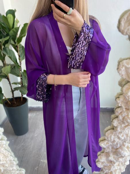 Kimono Mauve Paillete